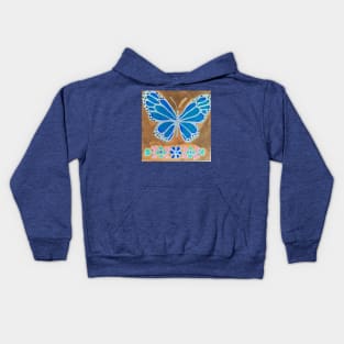 Blue Butterfly Kids Hoodie